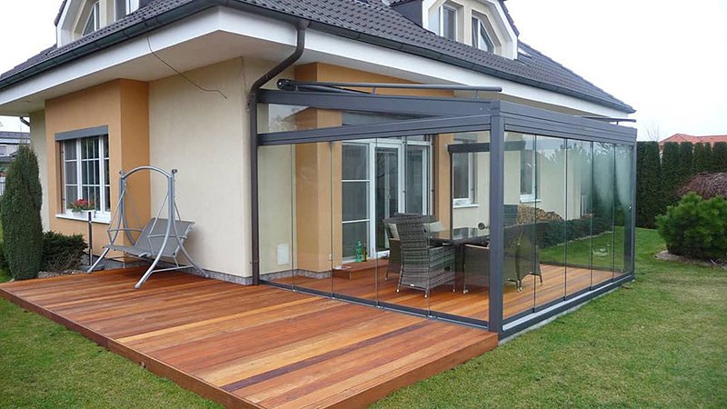 Terrassenüberdachung aus Glas von Glasbau Brehm